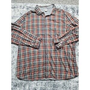 Carbon 2 Cobalt Men XLT Plaid Line Flannel Button Up Long Sleeve Shacket Plaid